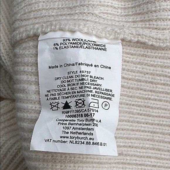 Tory Burch Ashley Ruffled Bell Sleeves Pullover Sweater size small - Picture 10 of 10